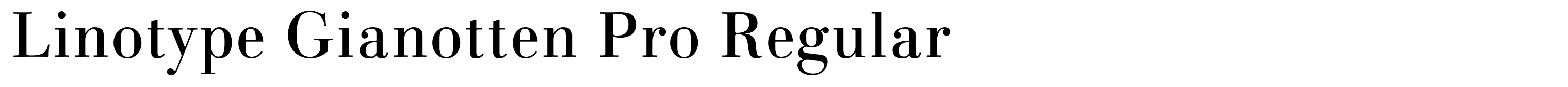 Linotype Gianotten Pro Regular